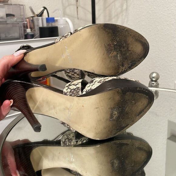 Aldo snake skin strappy heel | size 8/39 - Picture 7 of 9